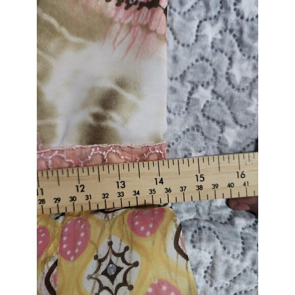 Joseph Ribkoff Pink & Brown Handkerchief-Hem Halter Dress Size 8 - Picture 8 of 11